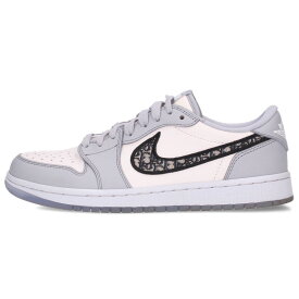 ナイキ NIKE　×ディオール DIOR サイズ:25.5cm AIR JORDAN 1 LOW OG DIOR CN8608-002 エアジョーダン1ローオージーディオールスニーカー(ホワイト×グレー×ブラック)【222152】【BS99】【メンズ】【小物】【中古】bb426#rinkan*B