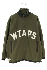 ダブルタップス WTAPS　サイズ:1 182ATDT-CSM19 ロゴワッペンフリースブルゾン(カーキ)【302062】【BS99】【メンズ】【中古】bb410#rinkan*B