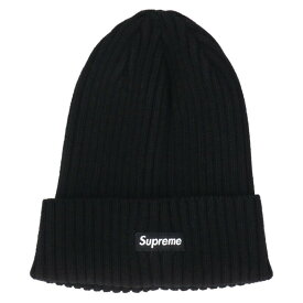 シュプリーム SUPREME　 Ribbed Small Box Logo Beanie リブスモールボックスロゴビーニーキャップ帽子(ブラック)【103062】【BS99】【小物】【中古】bb51#rinkan*B