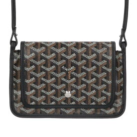 ゴヤール GOYARD　 ポシェット・プリュメ PVCコーティングキャンバスポーチウォレットショルダーバッグ(ブラック×ブラウン調)【312062】【SS13】【小物】【中古】bb132#rinkan*S