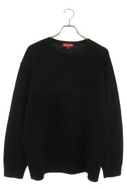 シュプリーム SUPREME　サイズ:XL ロゴ刺繍ニット(ブラック)【203062】【BS99】【メンズ】【中古】bb297#rinkan*B
