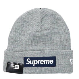 シュプリーム SUPREME　×ニューエラ New Era New Era 25AW New Era Box Logo Beanie ボックスロゴビーニー帽子(グレー)【104062】【BS99】【小物】【中古】bb413#rinkan*S