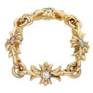 クロムハーツ Chrome Hearts　サイズ:11号 22K RING TNY E CH PLS DIA タイニーECHプラス ダイヤ ゴール…