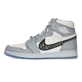 ナイキ NIKE　×ディオール DIOR サイズ:28.5cm AIR JORDAN 1 HIGH OG DIOR CN8607-002 エアジョーダン1ハイオージーディオールスニーカー(ホワイト×グレー×ブラック)【204062】【SB01】【メンズ】【小物】【中古】bb205#rinkan*S