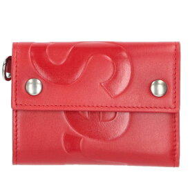 シュプリーム SUPREME　サイズ:ONE SIZE 25SS Leather Chain Wallet レザーチェーンウォレット財布(レッド×シルバー)【725062】【BS99】【小物】【中古】bb30#rinkan*S