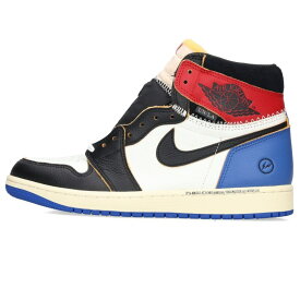 ナイキ NIKE　×ユニオン UNION サイズ:27.5cm AIR JORDAN 1 HIGH RETRO OG IO7847-002 エアジョーダン1レトロ ハイ オージースニーカー(ブラック×ブルー×ホワイト)【307062】【BS99】【メンズ】【小物】【中古】bb310#rinkan*S