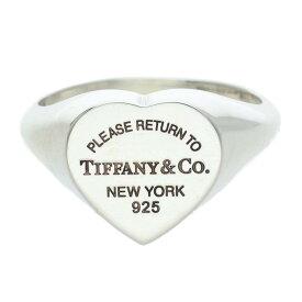 ティファニー TIFFANY&Co.　サイズ:9号 リターントゥハート シルバーシグネットリング(シルバー 5.76g)【308062】【OM10】【小物】【中古】bb51#rinkan*B
