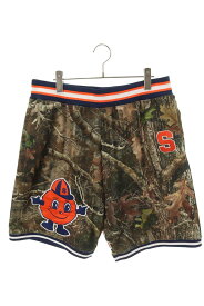 シュプリーム SUPREME　×ミッシェルアンドネス サイズ:M 24AW NCAA Basketball Short バスケットボールハーフパンツ(ブラウン調)【628062】【SB01】【メンズ】【中古】bb212#rinkan*B