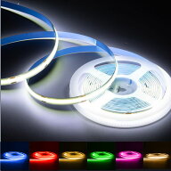 極薄 24V COB 面発光 LED テープライト ホワイト 白 ブルー 青 イエロー 黄 レッド 赤 グリーン 緑 ピン…