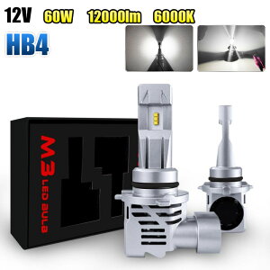 VԌΉ ^b`t Mini3 60W 12000lm 6000K HB4 LED wbhCg oCN 12V 24VΉ 2{Zbgset