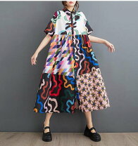 楽天市場】幾何学模様 ワンピース（ドレスのシルエットフレア）の通販