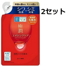 肌ラボ 極潤 薬用ハリ化粧水 詰替え用 170ml 化粧水 ローション ヒアルロン酸 ハダラボ ロート製薬 ハリ肌 うるおい エイジングケア ユニセックス 角質細胞 しっとりタイプ 洗顔 べたつかない 長時間キープ 化粧ノリ リピート みずみずしい 肌にやさしい 送料無料 2個セット