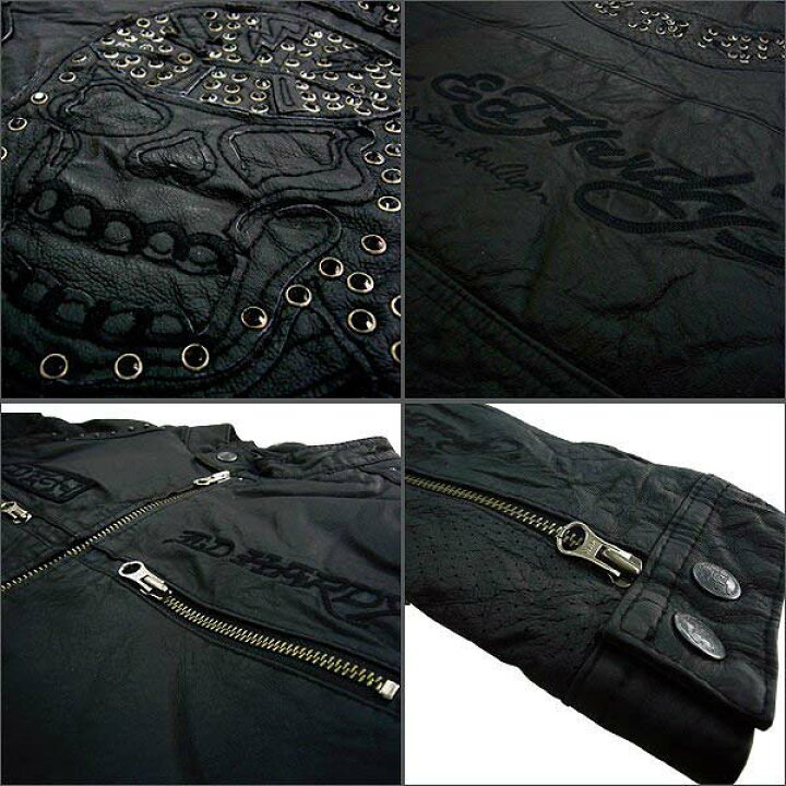 楽天市場】Ed Hardy ライダース レザージャケット メンズエド 