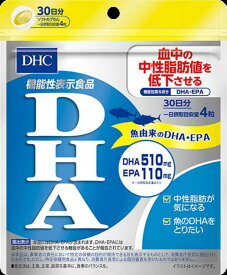 送料無料 DHC DHA 30日分 （120粒） ディーエイチシー サプリメント EPA DHA 精製魚油(国内製造) ビタミンE含有植物油 ゼラチン グリセリン 粒タイプ 中性脂肪値 機能性関与成分 機能性表示食品 健康食品 小粒 記憶力 燃焼系 飲みやすい おすすめ 効率的 成長期 食事で不足
