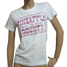 送料無料 レディース トップスTシャツ　半袖　Pineapple County orijinal T-shirt パイナップルカウンティ　オリジナル　カジュアル　動きやすい　白　ホワイト