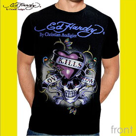 送料無料　メンズ　Tシャツ　半袖　エドハーディー　Ed Hardy Mens Basic Crew Neck Tee Love Kills Slowly Black-Beige-Army ed-99　ベーシック　クルーネック　ラブキル　スローリー ベージュ　アーミー ed-99　アメカジ　アメリカン　ロック　セレカジ