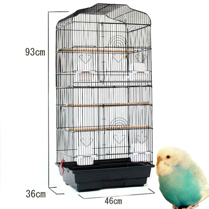 楽天市場 鳥かご 鳥ケージ バードゲージ 鳥小屋 大型 組み立て式 バードケージ 鳥 大型 ケージ 複数飼い バードパレス おしゃれ 鳥ケージ ブラック セキセイインコ 文鳥 カナリヤ 小鳥 ブランコ付き とりかご 送料無料 Nstyle 楽天市場店