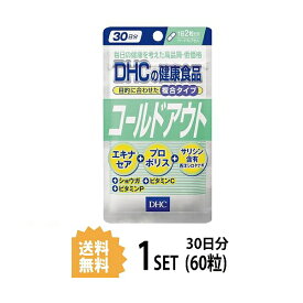 送料無料 DHC コールドアウト 30日分 （60粒） ディーエイチシー 粒タイプ ビタミンC サプリ プロポリス 健康食品 バリアパワー コールドアウト プロポリスエキス ショウガ オレンジ・ゼラチン 体調をサポート お手軽 綺麗 美肌 肌トラブル スタミナ 体力 アンチエイジング