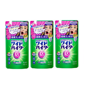 【3セット】 花王 ワイドハイター EXパワー つめかえ用 450mL ×3セット Kao 衣料用漂白剤 漂白剤 除菌 黄ばみ 黒ずみ 詰め替え 詰替 まとめ買い ストック