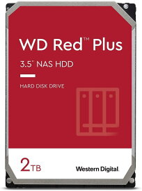 Western Digital ウエスタンデジタル WD Red Plus 内蔵 HDD ハードディスク 2TB CMR 3.5インチ SATA 5400rpm キャッシュ128MB NAS WD20EFZX 【即納】 PCパーツ パソコン ハードディスクドライブ【並行輸入】