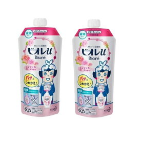 送料無料 2個セット ビオレu エンジェルローズの香り つめかえ用 340ml ボディーソープ ボディウォッシュ ボディケア スキンケア 液体タイプ 石鹸 洗浄力 低刺激 すべすべ しっとり 赤ちゃん 子供 子育て biore ビオレ 花王 おすすめ 人気 こすらない 普通肌 全肌質 日本製