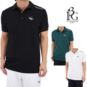 1PIU1UGUALE3 GOLF モックネック 半袖Tシャツ ロゴ総柄 ネイビー系 3 