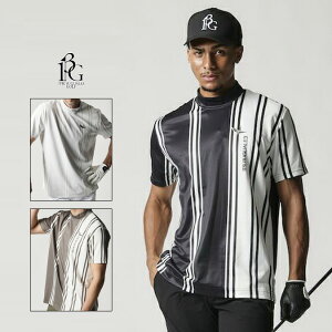 y25SSzyKiz1PIU1UGUALE3 GOLF EmsEmEO@[g St 113 GOLF S/S MOCK NECK STRIPE / _ubVjbg XgCv bNlbN VqO OWA[ X|[c t@bV