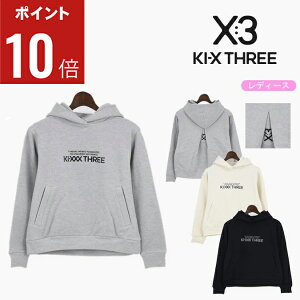 �y���Ԍ���|�C���g10�{�z�y25AW�z�y���f�B�[�X�z KI-XXX THREE �L�b�N�X���[ KI-XXX THREE BACK PLEAT HOODIE / �o�b�N �v���[�c �t�[�f�B�[ �J�W���A�� ���� �S���t �X�|�[�c M 25AWKW04