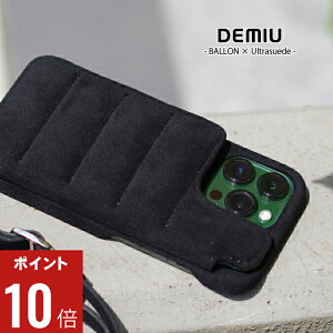 【期間限定ポイント10倍】【正規取扱店】DEMIU デミュウ デミウ Demiurvo デミウルーボ デミュウルーボ BALLON × Ultrasuede (R) メンズ レディース iPhoneケース Pro Max SE 背面手帳型 カード入れ 横置き D