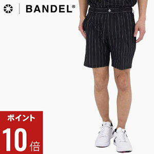 �y���Ԍ���|�C���g10�{�z�y26SS�z BANDEL GOLF �o���f���S���t STRIPE TUCK HALF PANTS / �s���X�g���C�v �^�b�N�V���[�g�p���c �S���t �X�|�[�c �A�E�g�h�A �{�g���X ���Y�{�� �v���[���g �R���y ���E