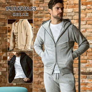�yFINAL SALE�z�y2025AW�z1PIU1UGUALE3 RELAX �E�m�s�D�E�m�E�O�@�[���g�� �����b�N�X HOODIE WITH RHINESTONE CUFFS / ���C���X�g�[���J�t�X�E�F�b�g�W�b�v�p�[�J�[ �A�E�g�h�A �J�W���A�� ���V�q�O ���� ��l