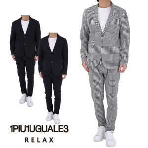 �y26SS�z�y�Z�b�g�A�b�v�z1PIU1UGUALE3 RELAX �E�m�s�D�E�m�E�O�@�[���g�� �����b�N�X GLEN CHECK NYLON JACKET & SLACKS / �O�����`�F�b�N �e�[���[�h�V���O���W���P�b�g&�C�[�W�[�X���b�N�X �J�W���A�� ��