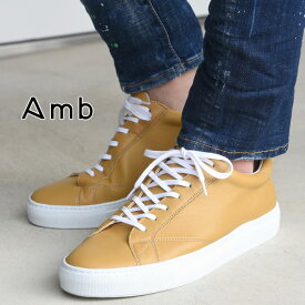 【別注】Amb エーエムビー 9838 ARCHY LOW CUT SNEAKER メンズ レディース ローカット スニーカー レースアップ レザー カジュアル クラシック シンプル 39-44 24.0-29.5