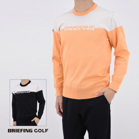 BRIEFING GOLF ブリーフィング ゴルフ WR BI-CLR CREWNECK KNIT メンズ レディース ニット クルーネック 長袖 バイカラー 撥水 くすみカラー スポーツ アウトドア S-XL S-LL BRG241M34