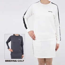 BRIEFING GOLF ブリーフィング ゴルフ SIDE LOGO LINE CREWNECK レディース トレーナー クルーネック 長袖 サイドライン ストレッチ ジャージ アーバンゴルフ スポーツ アウトドア ファッション XS-L XS-L BRG241W23