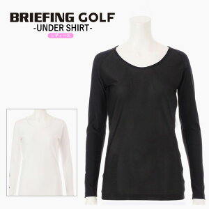 【25SS】【レディース】BRIEFING GOLF ブリーフィング ゴルフ WOMENS UNDER SHIRT / ブランドロゴ Uネック ストレッチ アンダーシャツ 快適 長袖 スポーツ アウトドア S-L BBG251W04