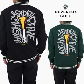 【CLEARANCE SALE】【25AW】DEVEREUX GOLF デヴァローゴルフHIGHLY ADICTIVE KNIT / バックグラフィック 裏地付き モックネックリブニット スポーツ ウェア ゴルフ 長袖 アウトドア カジュアル 遊び心 ギフト プレゼント コンペ ラウンド メンズ ウェア M-XL 075754704