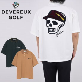 【26SS】DEVEREUX GOLF デヴァローゴルフ DVG OVER FIT POLO / バックプリント オーバーサイズ ポロシャツ スポーツ ゴルフ アウトドア カジュアル 半袖 春夏 アクティブ ギフト コンペ ラウンド メンズ ゴルフ ウェア トップス シャツ 正規品 M-XL 075762012