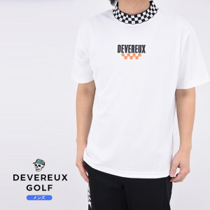 �yFINAL SALE�z�y25SS�z DEVEREUX GOLF �f���@���[�S���t ICON CHECKER RIB MOCK TEE / �A�C�R�� �v�����g ���b�N�l�b�N �X�|�[�c �S���t �A�E�g�h�A �J�W���A�� ���W���[ �A�N�e�B�u �^�� �g�b�v�X ���� �M�t