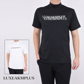 LUXEAKMPLUS リュクスエイケイエムプラス メンズ レディース マルチロゴ モックネック 半袖 Tシャツ スポーツ アウトドア S-XXL S-LLL S-3L LAT-23012