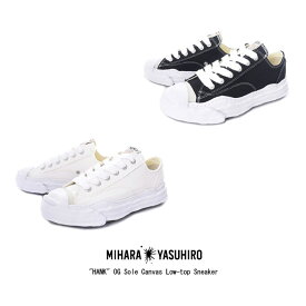 Maison MIHARA YASUHIRO メゾン ミハラヤスヒロ HANK OG Sole Canvas Low-top Sneaker メンズ レディース ハンク ローカット スニーカー キャンバス オリジナルソール 36-47 22.5-30.0 A05FW702