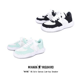 Maison MIHARA YASUHIRO メゾン ミハラヤスヒロ WAYNE OG Sole Canvas Low-top Sneaker メンズ レディース ウェイン ローカット スニーカー レザー オリジナルソール 36-45 22.5-28.5 A10FW720
