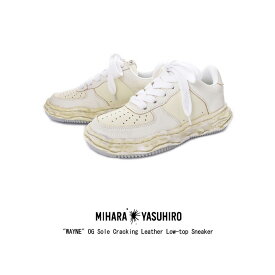 Maison MIHARA YASUHIRO メゾン ミハラヤスヒロ WAYNE OG Sole Cracking Leather Low-top Sneaker メンズ レディース ウェイン ローカット スニーカー クラッキングレザー オリジナルソール 36-44 22.5-28.0 A12FW715