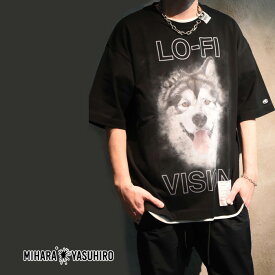 Maison MIHARA YASUHIRO メゾン ミハラヤスヒロ Dog Printed T-shirt メンズ レディース Tシャツ クルーネック 半袖 ドッグプリント ビッグシルエット LO-FI VISION ローファイヴィジョン カジュアル ファッション A12TS652