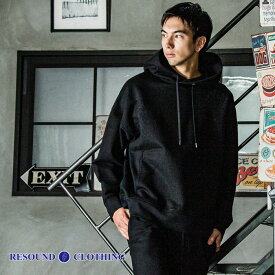 RESOUND CLOTHING リサウンド クロージング VINTEAGE LOOSE HOODIE メンズ クラッシュ加工 ヴィンテージルーズパーカー 裏毛 オーバーサイズ ラグジュアリー 西海岸 アメカジ 1-3 S-L RC31-C-006