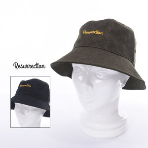 Resurrection レザレクション GM BUCKET HAT / ブランド オリジナルテキスタイル エンボスバケットハット ラナテック 秋冬 カジュアル 季節 M-L BD34HAT04