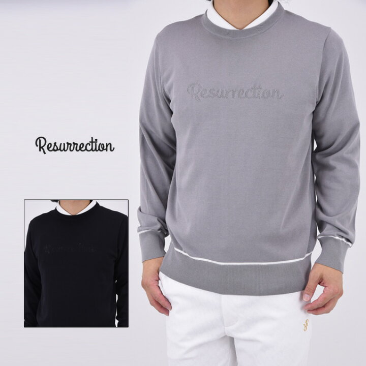 楽天市場】【24AW】Resurrection レザレクション MENS LOGO KNIT CREW 