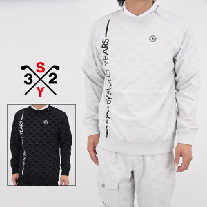 y25AWz SY32 by SWEET YEARS GOLF GXCT[eBgDoCXB[gC[Y St FLOCKY WOVEN PULLOVER / tbL[E[u vI[o[ X|[c Xgb` K M-XL SYG-25A1-38