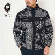 【26AW】V12 ヴィトゥエルブ MOLD BAN JKT / バンダナ総柄 バックモールドロゴ ナイロンジャケット ゴル…