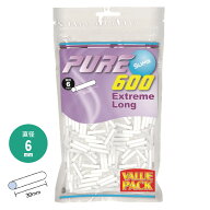 PURE 手巻きタバコ用 シャグ用 スリムフィルター 6mm x 30mm エクストリーム ロング バリューパック600 …